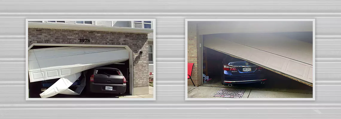 Repair Commercial Garage Door Got Hit By A Car in St Petersburg, Florida